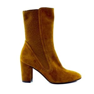 Stuart Weitzman Coffee Brown Suede With Stretch Elastic